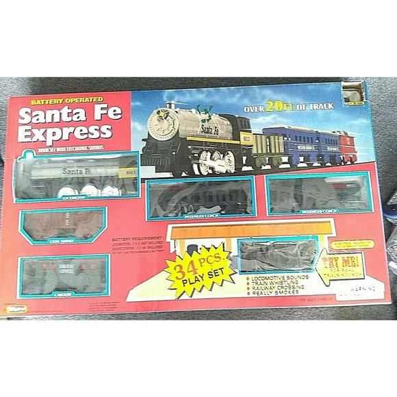 Polyfect Toys Battery Operated Santa Fe Express Train Set - Picture 1 of 8